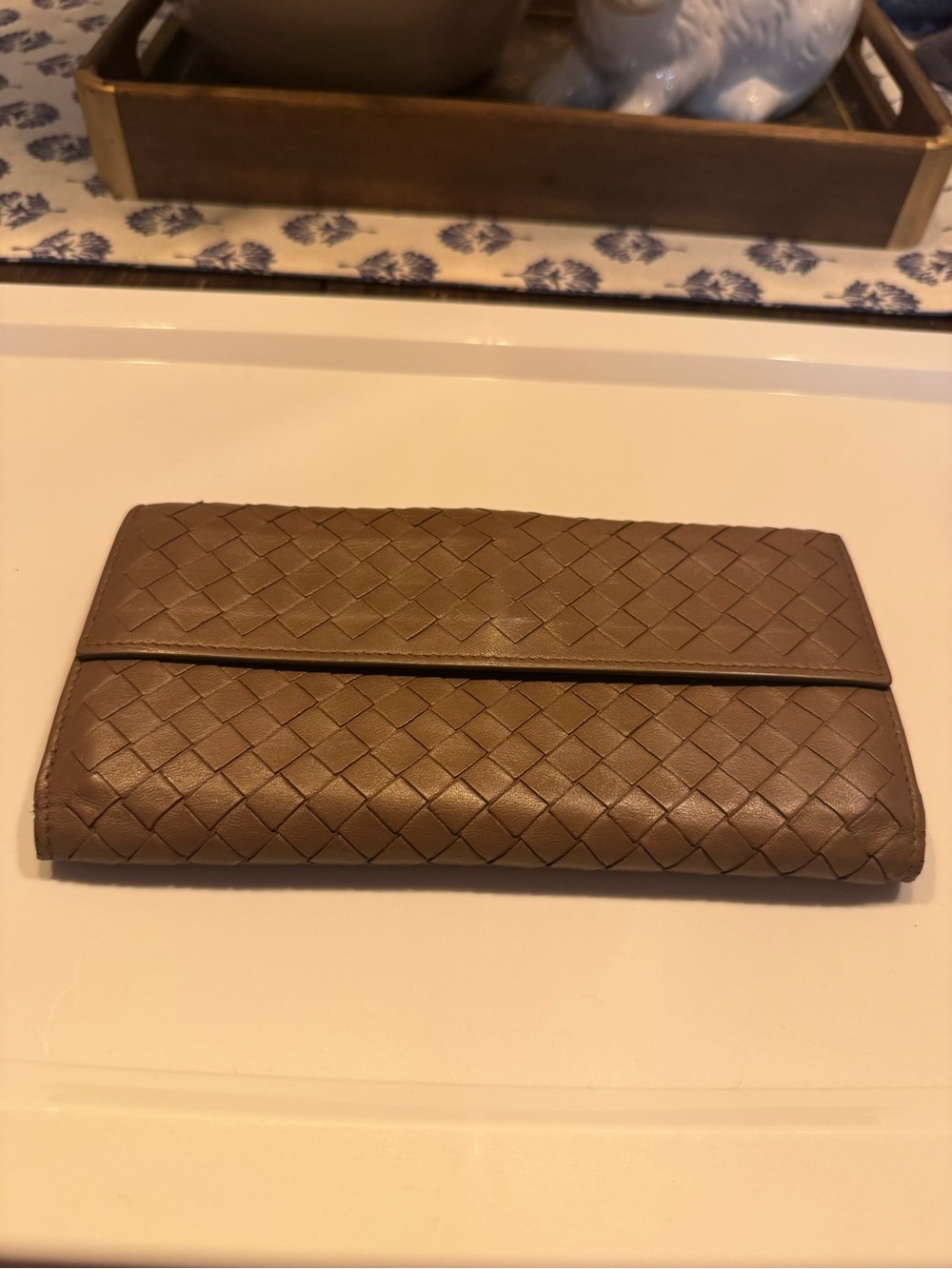 Bottega Veneta Taupe Intrecciato Leather Long Wallet - Picture 2 of 10